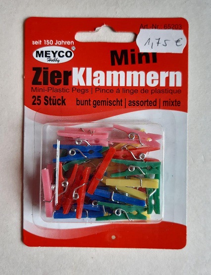 Miniklammern bunt