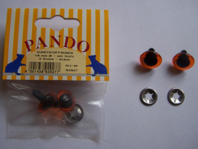 Kunststoff Sicherheitsaugen 18 mm