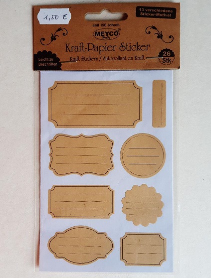 Sticker Kraftpapier 26 St.