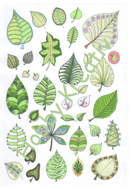 Digitales Schmuckpapier "Sommerblätter"