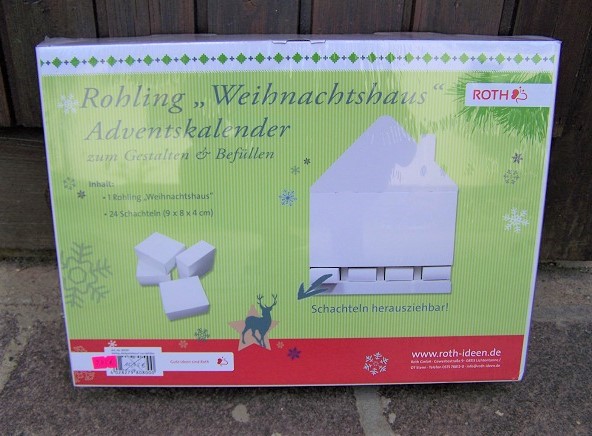 Adventskalender "Weihnachtshaus" Rohling