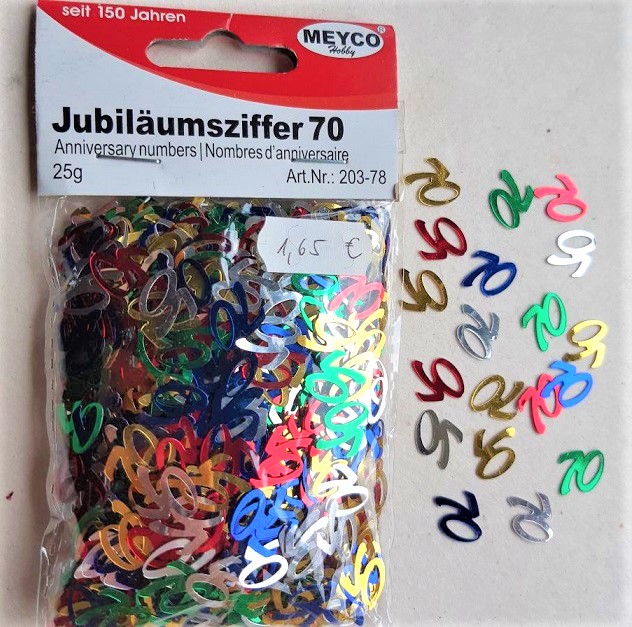 Streudeko "70" bunt
