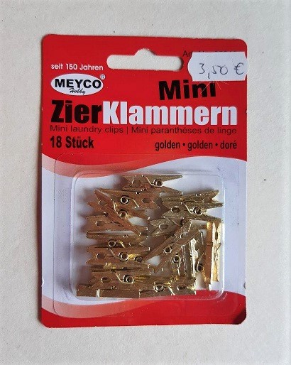 Miniklammern gold