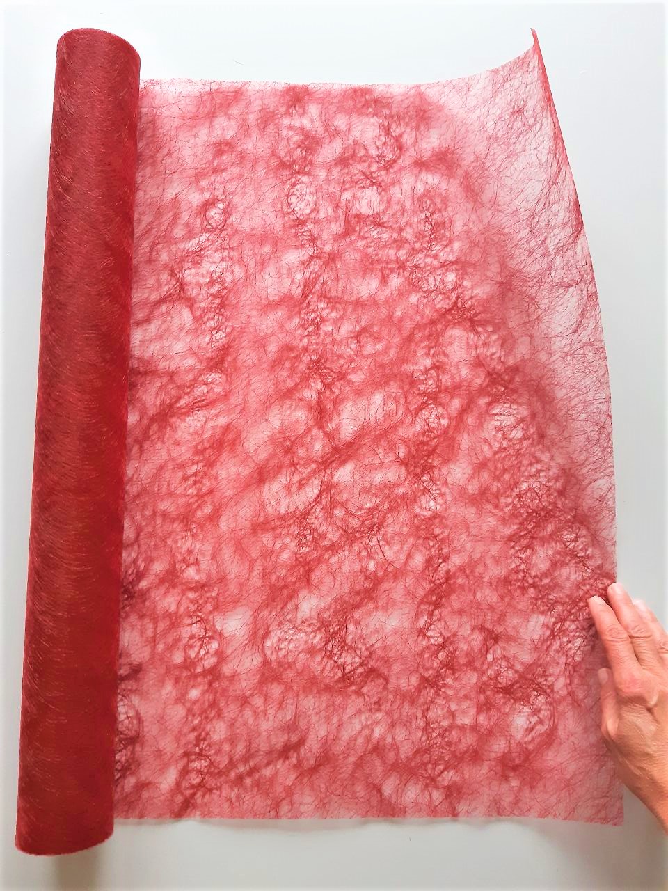 Faservlies dunkelrot