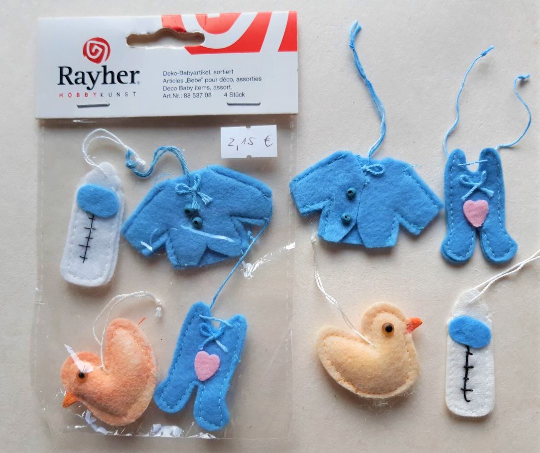 Deko-Babyzubehör hellblau 4er Set
