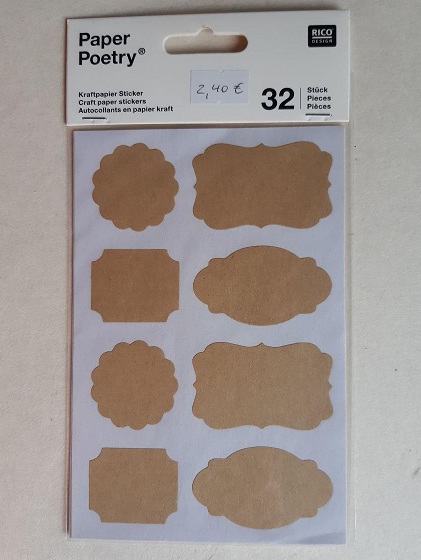 Sticker Kraftpapier 32 St.
