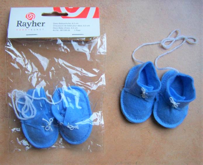 Deko-Babyschuhe hellblau 6,5 cm